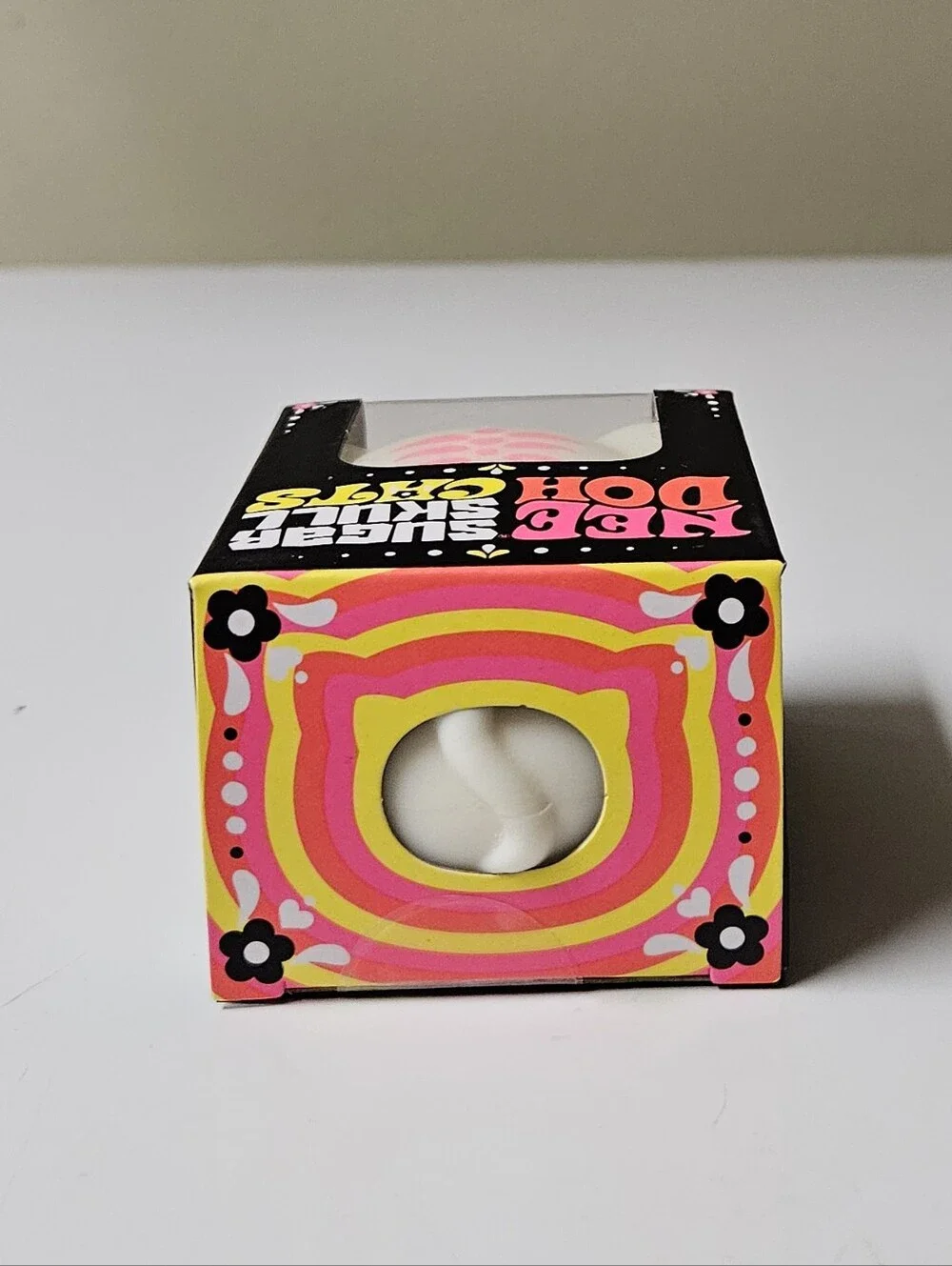 Schylling Needoh Sugar Skull Cat Glow In The Dark Nee Doh Squishy Toy Authentic